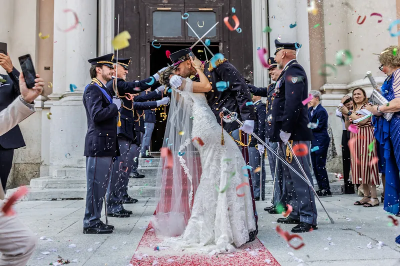 Giulia e Giovanni a Aquarium – l’uscita sotto le sciabole, foto 5
