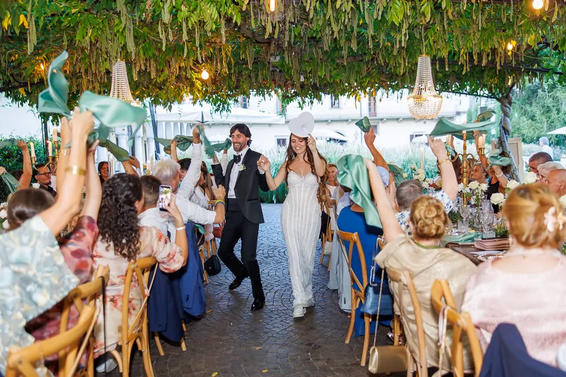 Valeria e Stefano a Castello di Clanezzo – la cena sotto il pergolato, foto 3