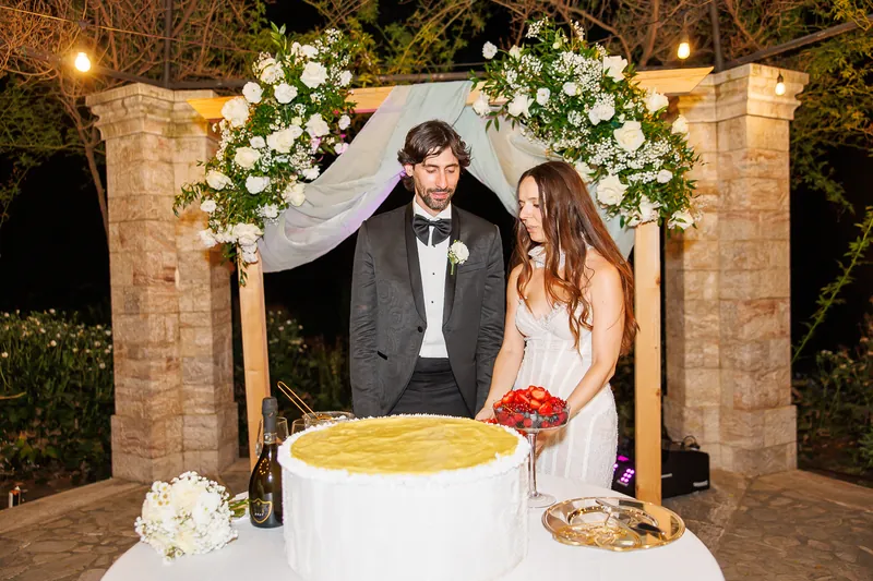 Valeria e Stefano a Castello di Clanezzo – torta e festa, foto 4