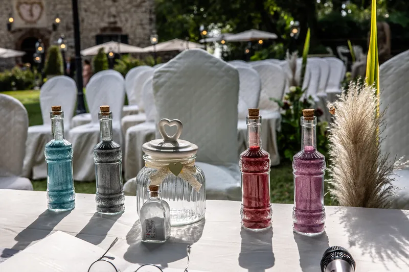 Chiara e Diego a Castello Malvezzi – l’allestimento nel parco, foto 3