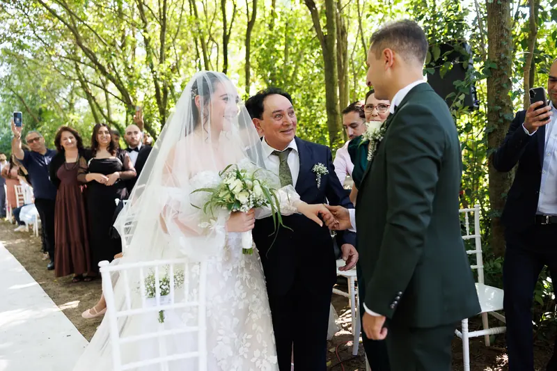 Gloria e Davide a Corte Poli – la cerimonia all’aperto, foto 4