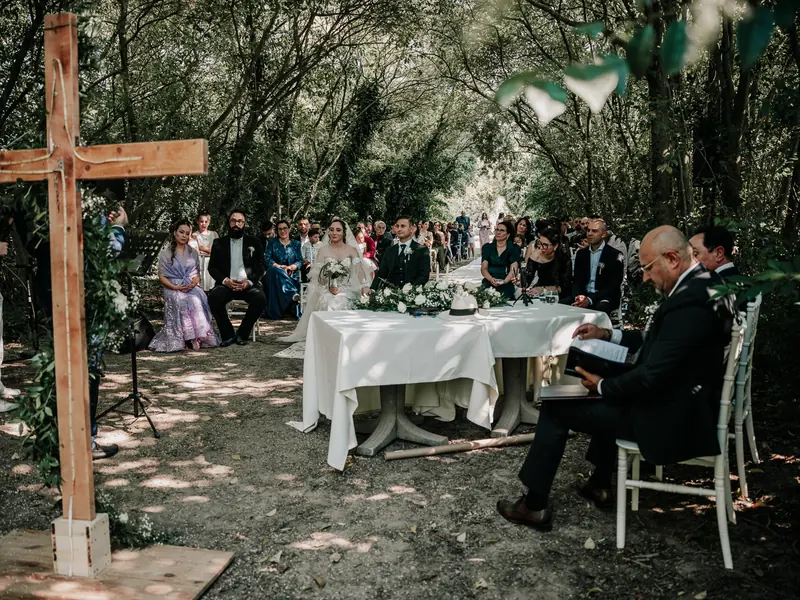 Gloria e Davide a Corte Poli – la cerimonia all’aperto, foto 10