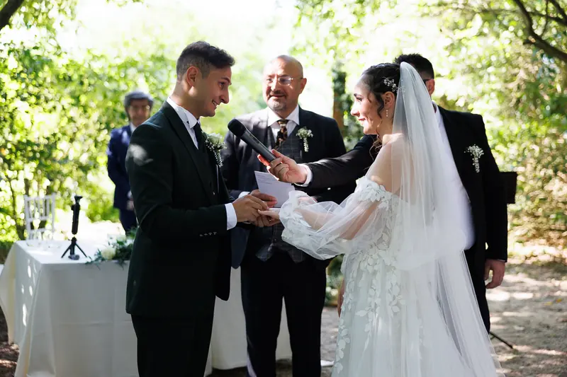 Gloria e Davide a Corte Poli – la cerimonia all’aperto, foto 15