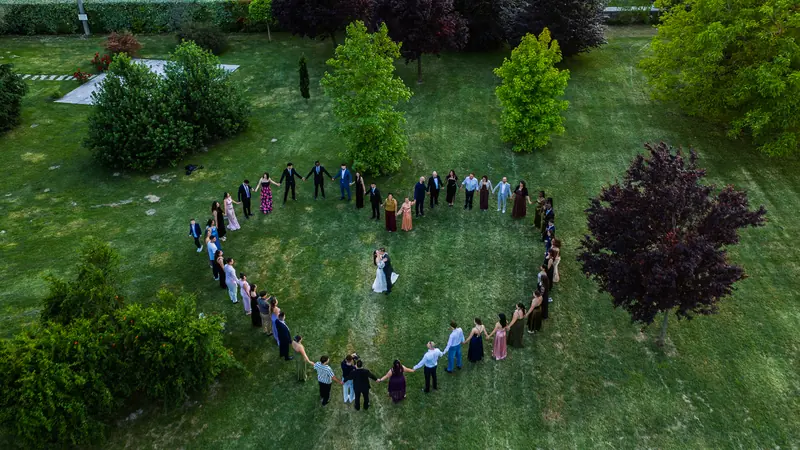 Gloria e Davide a Corte Poli – corte poli dal drone, foto 1