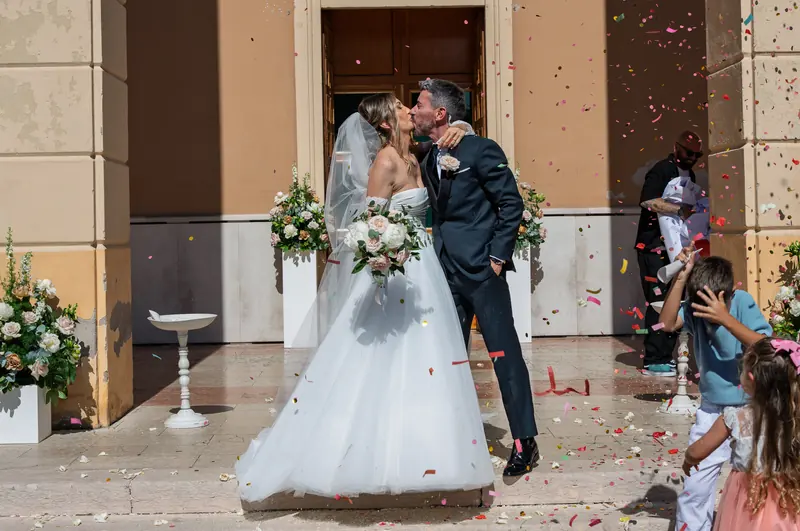 Sabrina e Ivan a Corte Poli – l’uscita dalla chiesa, foto 2