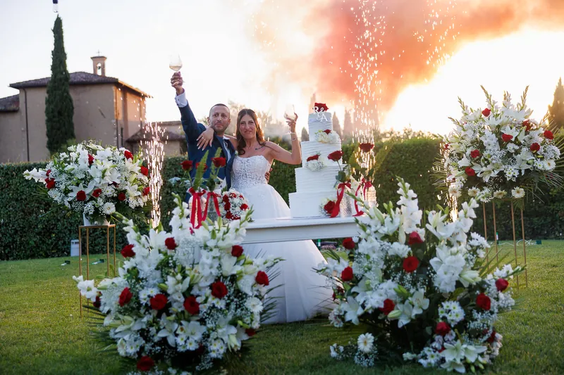 Alessia e Raffaele a Villa Giardino – la torta in giardino, foto 6
