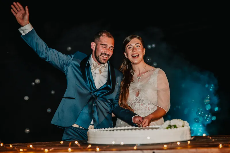 Elisa e Fabio a La Corte e il Sogno – la torta e la festa, foto 2