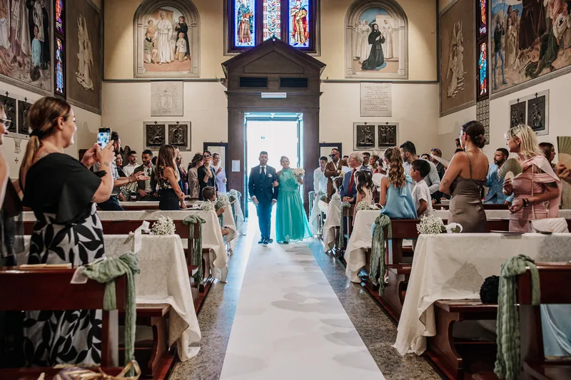 Axana e Mario a La Rocca di Rodengo – la cerimonia in chiesa, foto 2