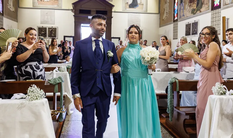 Axana e Mario a La Rocca di Rodengo – la cerimonia in chiesa, foto 3