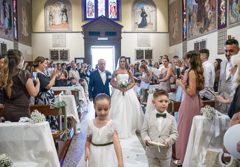 Axana e Mario a La Rocca di Rodengo – la cerimonia in chiesa, foto 4