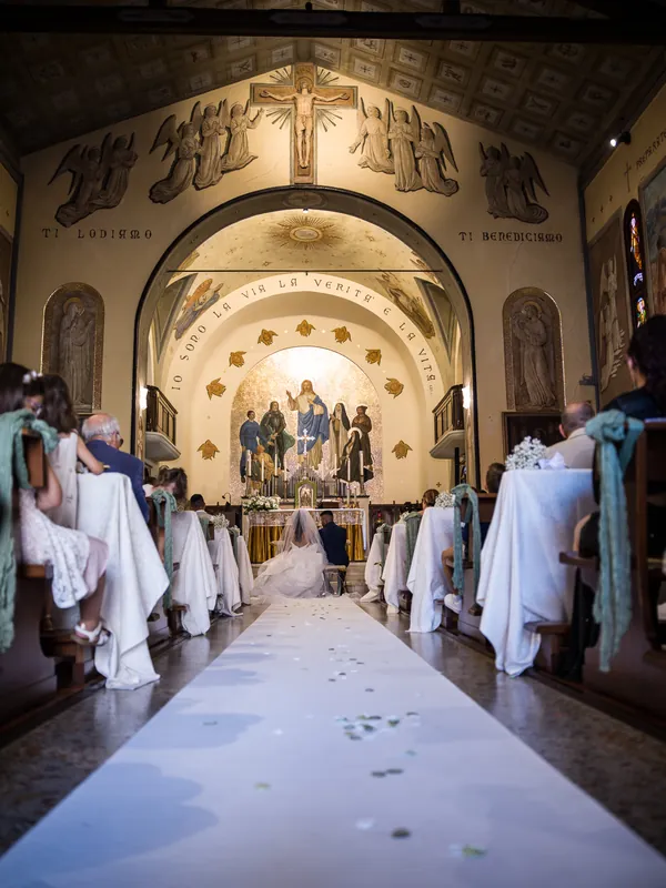 Axana e Mario a La Rocca di Rodengo – la cerimonia in chiesa, foto 7
