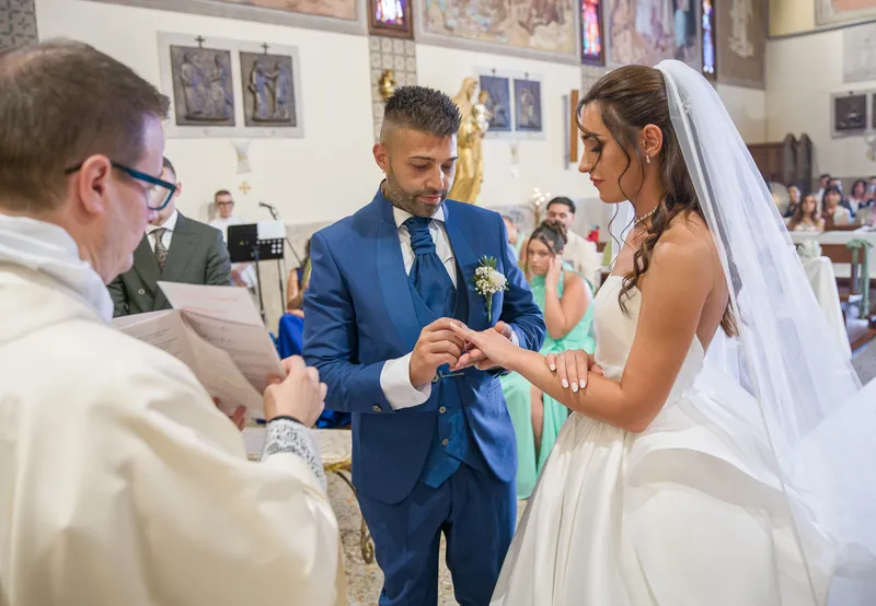 Axana e Mario a La Rocca di Rodengo – la cerimonia in chiesa, foto 8
