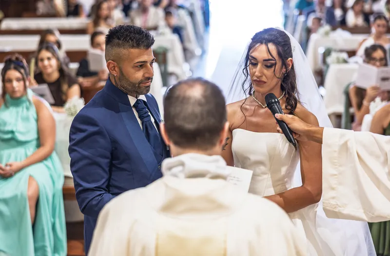 Axana e Mario a La Rocca di Rodengo – la cerimonia in chiesa, foto 9