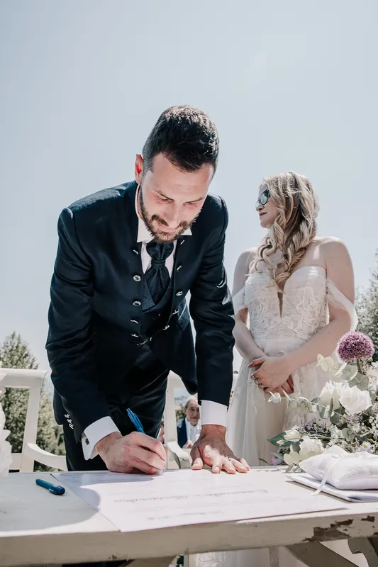Alessandro ed Emanuela a Relais Franciacorta – la cerimonia nel parco, foto 19