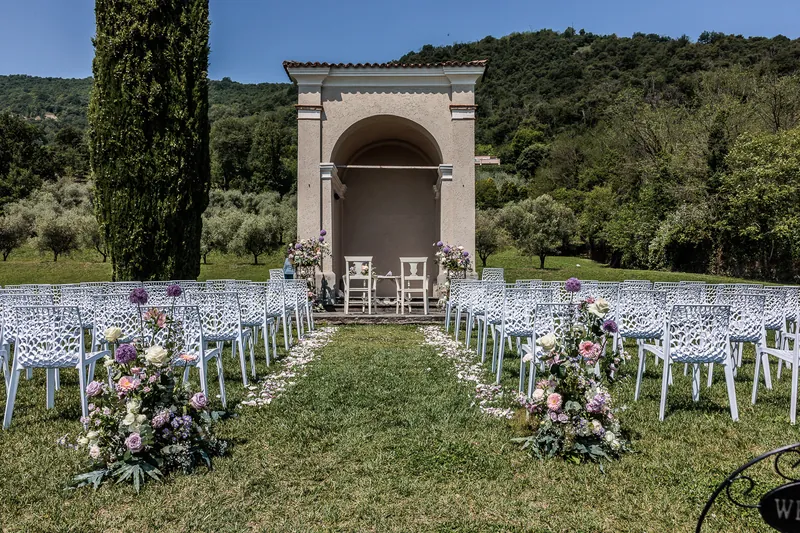 Alessandro ed Emanuela a Relais Franciacorta – il giardino e gli allestimenti, foto 1
