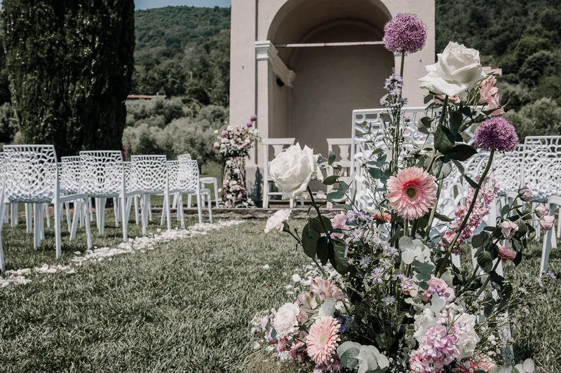 Alessandro ed Emanuela a Relais Franciacorta – il giardino e gli allestimenti, foto 5