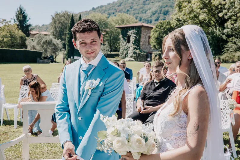 Jessica e Davide a Relais Franciacorta – la cerimonia nel parco, foto 10