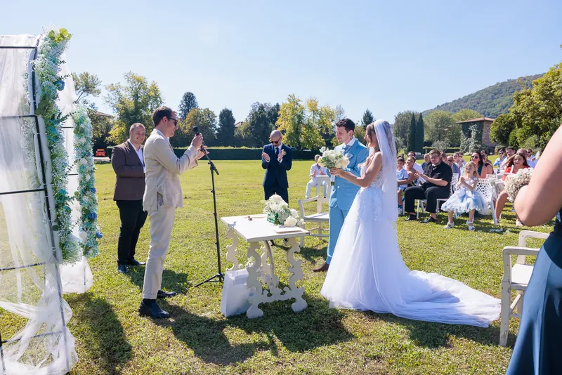 Jessica e Davide a Relais Franciacorta – la cerimonia nel parco, foto 11