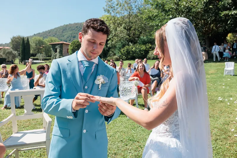 Jessica e Davide a Relais Franciacorta – la cerimonia nel parco, foto 14