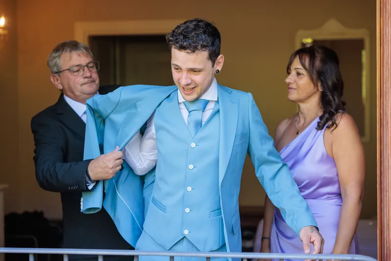 Jessica e Davide a Relais Franciacorta – lo sposo si prepara, foto 7