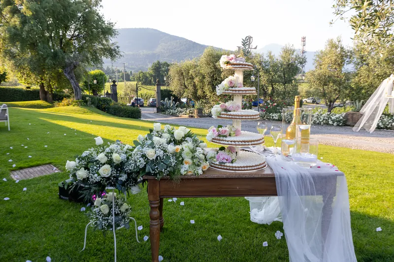 Ioana e Luca a Solive Franciacorta – torta e brindisi sul prato, foto 1