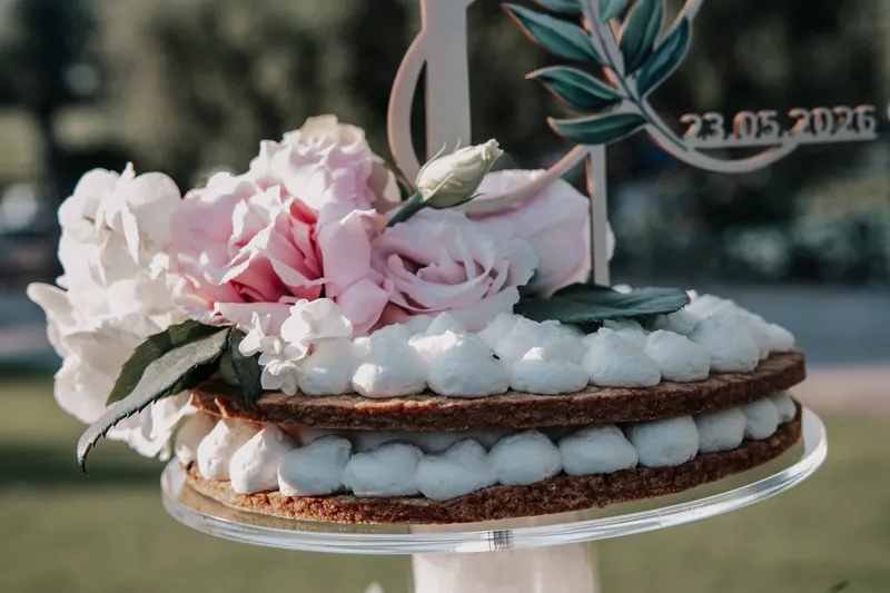 Ioana e Luca a Solive Franciacorta – torta e brindisi sul prato, foto 2