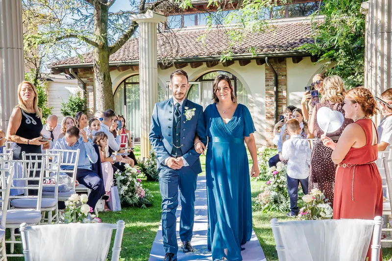Vanessa e Alex a Villa Adele – la cerimonia all’aperto, foto 2