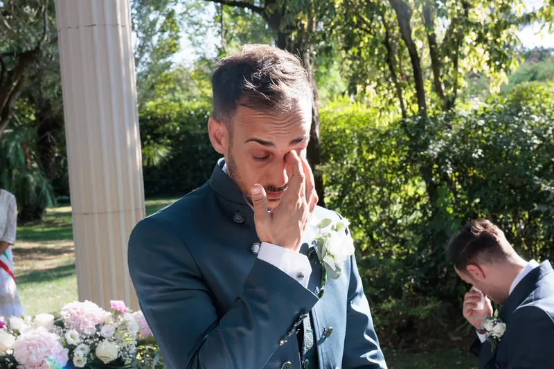 Vanessa e Alex a Villa Adele – la cerimonia all’aperto, foto 3