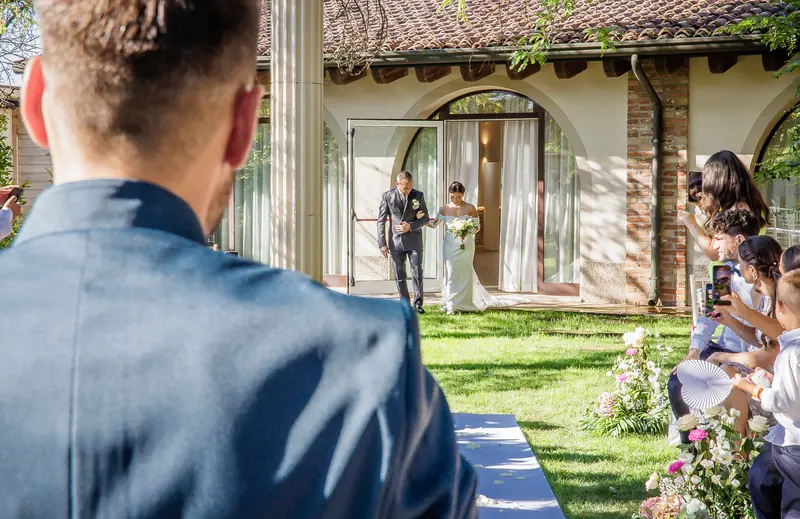 Vanessa e Alex a Villa Adele – la cerimonia all’aperto, foto 5