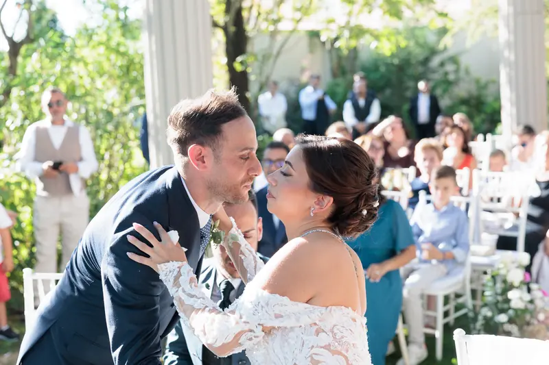 Vanessa e Alex a Villa Adele – la cerimonia all’aperto, foto 10