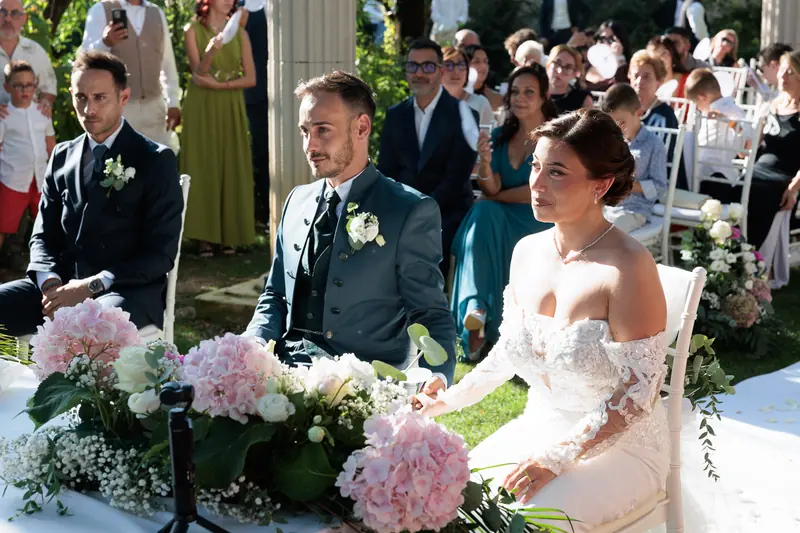 Vanessa e Alex a Villa Adele – la cerimonia all’aperto, foto 11