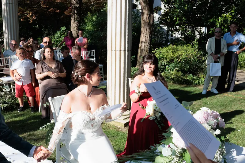 Vanessa e Alex a Villa Adele – la cerimonia all’aperto, foto 14