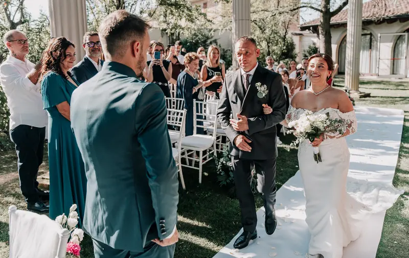 Vanessa e Alex a Villa Adele – la cerimonia all’aperto, foto 16