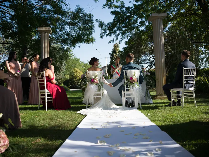 Vanessa e Alex a Villa Adele – la cerimonia all’aperto, foto 17