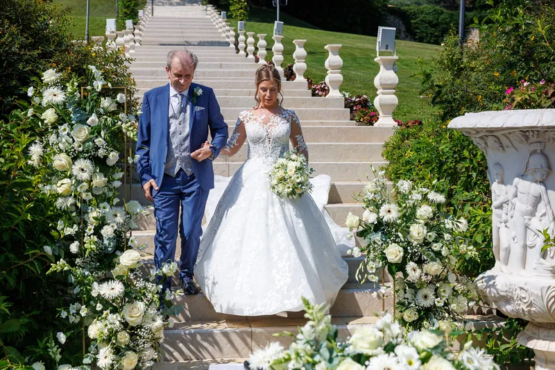 Ambra e Giuseppe a Villa Cariola – la cerimonia nel parco, foto 2