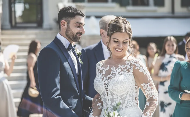 Ambra e Giuseppe a Villa Cariola – la cerimonia nel parco, foto 3