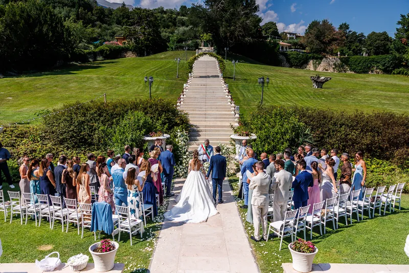 Ambra e Giuseppe a Villa Cariola – la cerimonia nel parco, foto 4