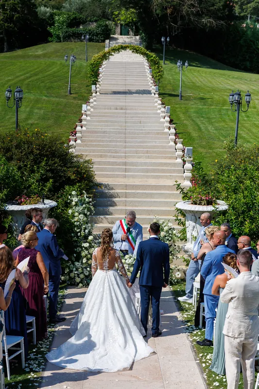 Ambra e Giuseppe a Villa Cariola – la cerimonia nel parco, foto 5