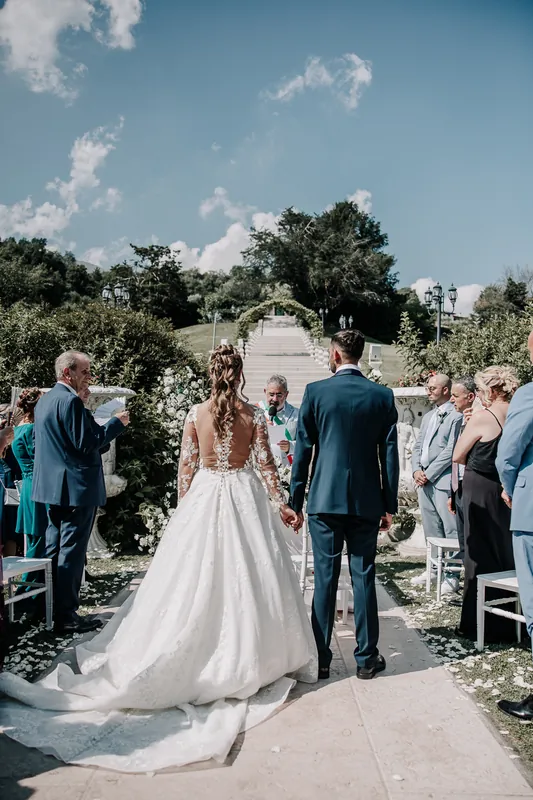Ambra e Giuseppe a Villa Cariola – la cerimonia nel parco, foto 10