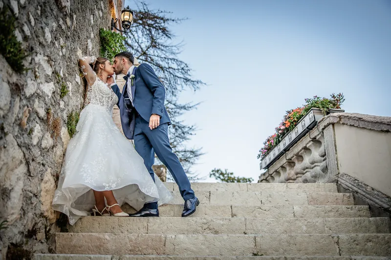Ambra e Giuseppe a Villa Cariola – ritratti al tramonto, foto 1
