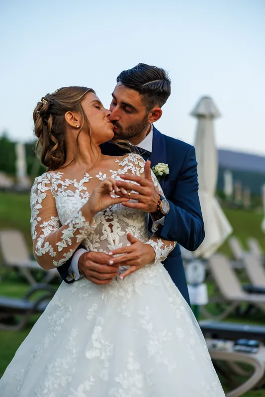 Ambra e Giuseppe a Villa Cariola – ritratti al tramonto, foto 4
