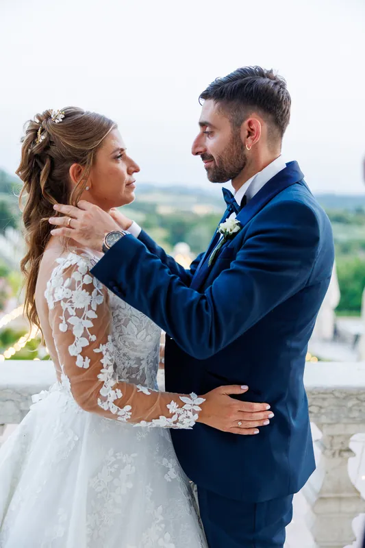 Ambra e Giuseppe a Villa Cariola – ritratti al tramonto, foto 7