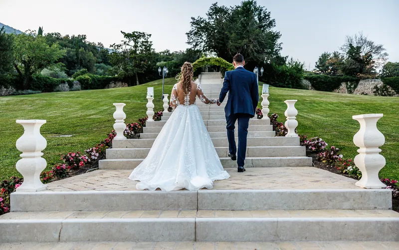 Ambra e Giuseppe a Villa Cariola – ritratti al tramonto, foto 9