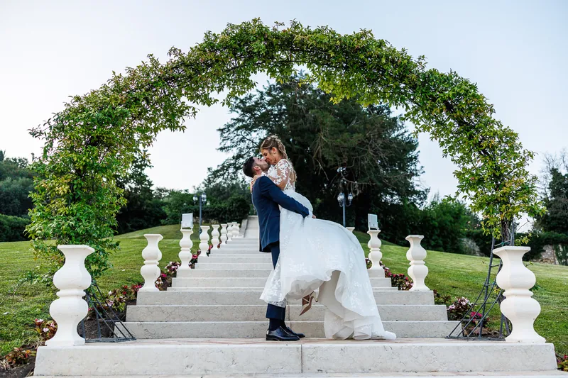 Ambra e Giuseppe a Villa Cariola – ritratti al tramonto, foto 10