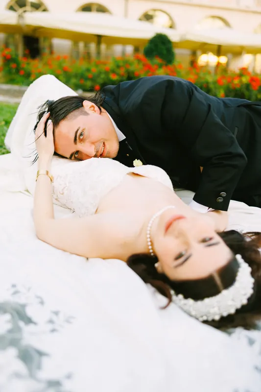 Elisa e Nicola a Villa Fenaroli – ritratti al tramonto, foto 2