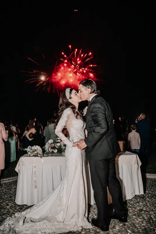 Elisa e Nicola a Villa Fenaroli – torta e fuochi d’artificio, foto 7