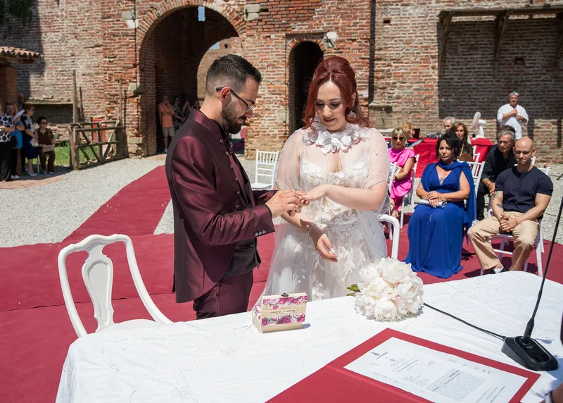 Marina e Federico a Villa Fenaroli – la cerimonia nel cortile, foto 5
