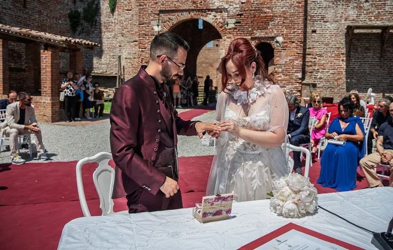 Marina e Federico a Villa Fenaroli – la cerimonia nel cortile, foto 6