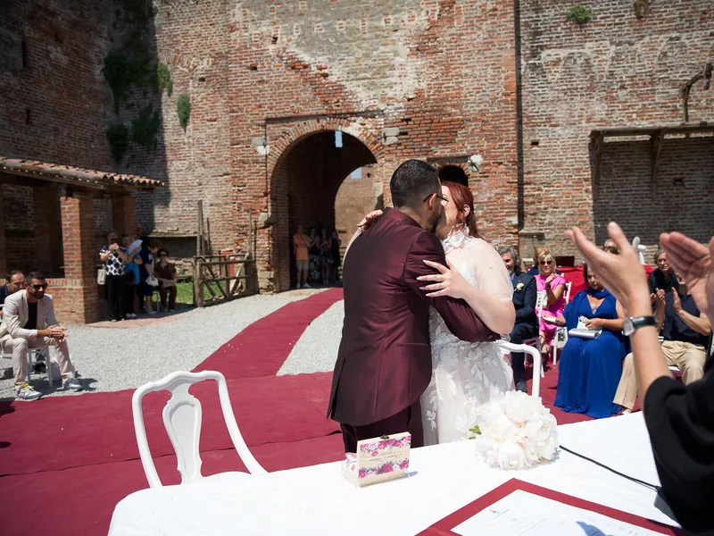 Marina e Federico a Villa Fenaroli – la cerimonia nel cortile, foto 7