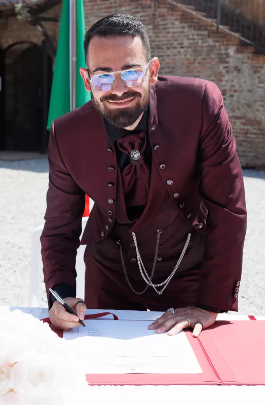 Marina e Federico a Villa Fenaroli – la cerimonia nel cortile, foto 11